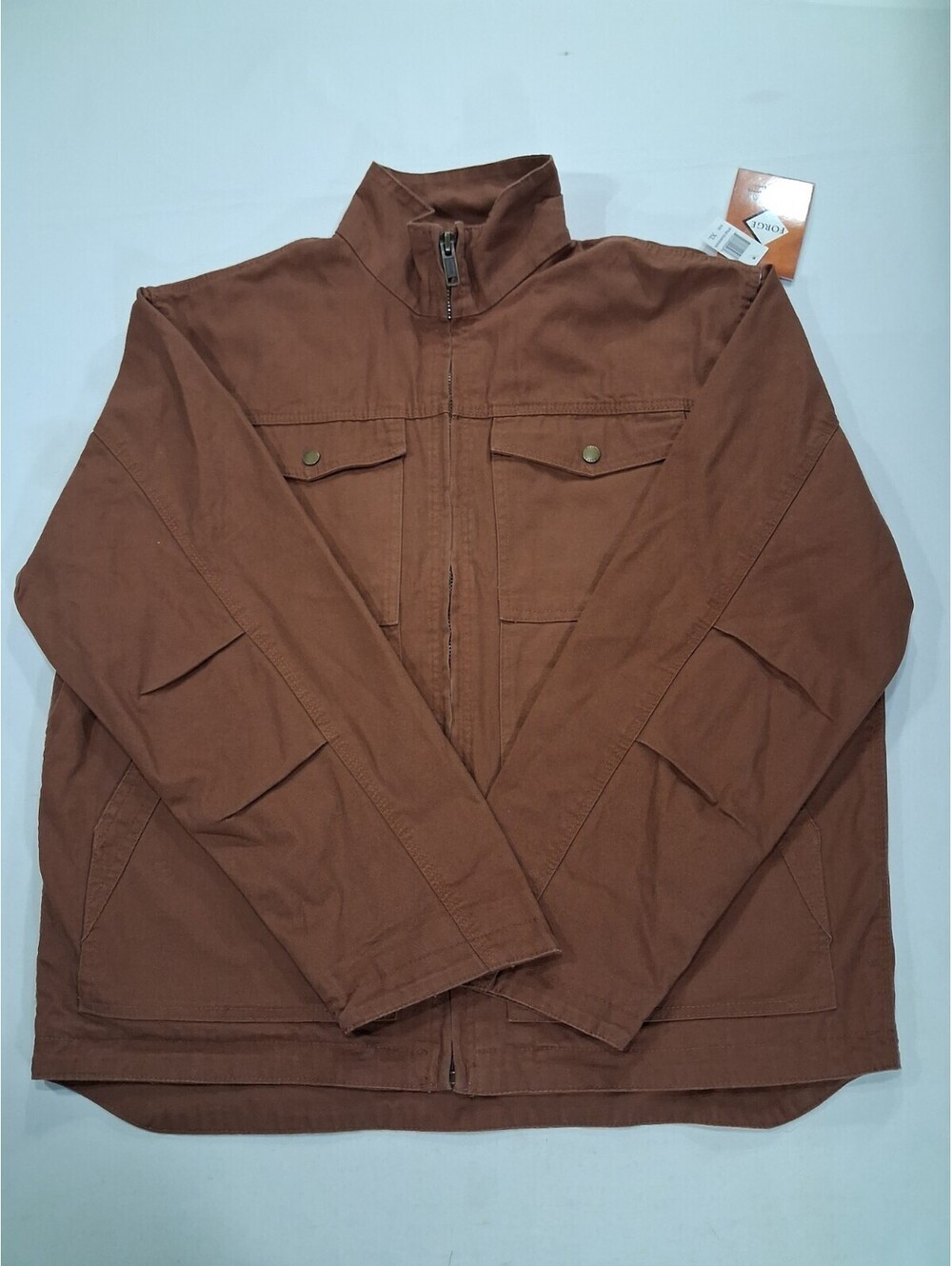 Force Work Wear CCJ-91001079 Men's Washed Duck Cloth Flannel-Lined Work Jacket